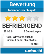 Bewertungen zu falkenhof-rosenburg.de