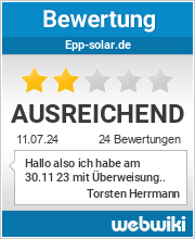 Bewertungen zu epp-solar.de