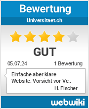 Bewertungen zu universitaet.ch
