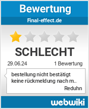Bewertungen zu final-effect.de