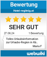 Bewertungen zu hotel-regitnig.at