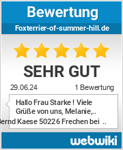 Bewertungen zu foxterrier-of-summer-hill.de