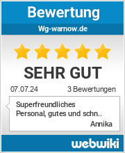 Bewertungen zu wg-warnow.de
