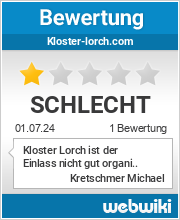 Bewertungen zu kloster-lorch.com