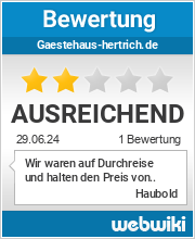Bewertungen zu gaestehaus-hertrich.de