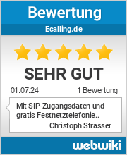 Bewertungen zu ecalling.de