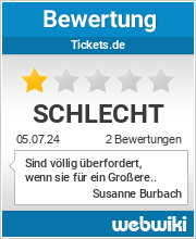 Bewertungen zu tickets.de