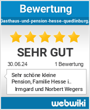 Bewertungen zu gasthaus-und-pension-hesse-quedlinburg.de