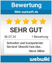 Bewertungen zu web-auskunft.de