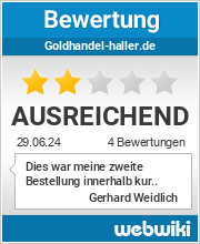 Bewertungen zu goldhandel-haller.de