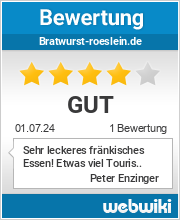 Bewertungen zu bratwurst-roeslein.de