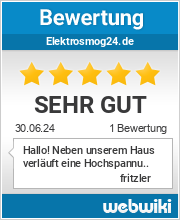Bewertungen zu elektrosmog24.de