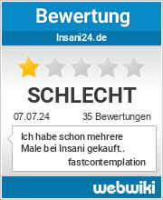 Bewertungen zu insani24.de