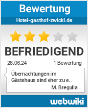 Bewertungen zu hotel-gasthof-zwickl.de