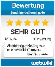 Bewertungen zu sunshine-ballooning.de