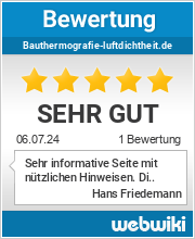 Bewertungen zu bauthermografie-luftdichtheit.de