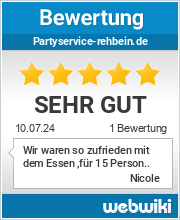 Bewertungen zu partyservice-rehbein.de