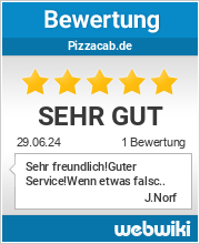 Bewertungen zu pizzacab.de