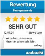 Bewertungen zu past-geraete.de