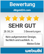Bewertungen zu altgold24.com