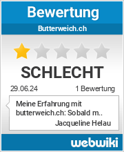 Bewertungen zu butterweich.ch
