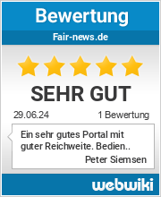 Bewertungen zu fair-news.de