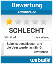 Bewertungen zu adwork24.de