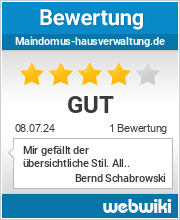 Bewertungen zu maindomus-hausverwaltung.de