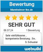 Bewertungen zu mannheimer-fee.de