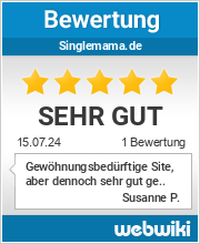 Bewertungen zu singlemama.de
