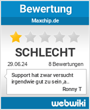 Bewertungen zu maxchip.de