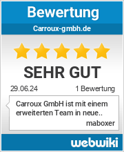 Bewertungen zu carroux-gmbh.de