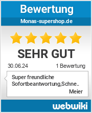 Bewertungen zu monas-supershop.de