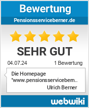 Bewertungen zu pensionsserviceberner.de