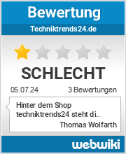 Bewertungen zu techniktrends24.de