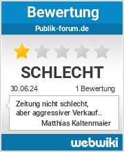 Bewertungen zu publik-forum.de