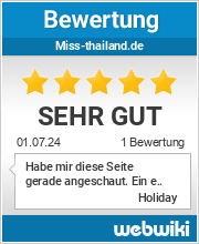 Bewertungen zu miss-thailand.de