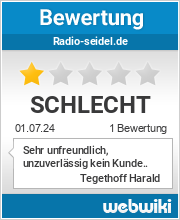 Bewertungen zu radio-seidel.de