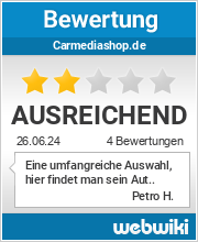 Bewertungen zu carmediashop.de