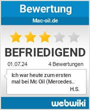 Bewertungen zu mac-oil.de