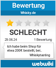Bewertungen zu whisky.de