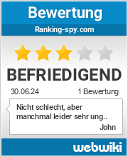Bewertungen zu ranking-spy.com