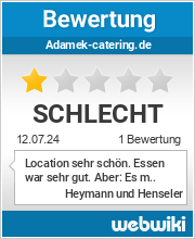 Bewertungen zu adamek-catering.de
