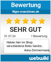 Bewertungen zu wgm-maschinen.de