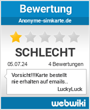 Bewertungen zu anonyme-simkarte.de