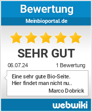 Bewertungen zu meinbioportal.de