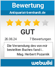 Bewertungen zu antiquariat-bernhardt.de