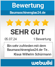 Bewertungen zu baumaschinenglas24.de