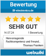 Bewertungen zu bf-electronics.de