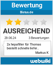 Bewertungen zu bistus.de